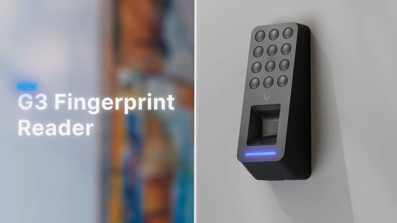 UniFi G3 Fingerprint Reader installed beside a door
